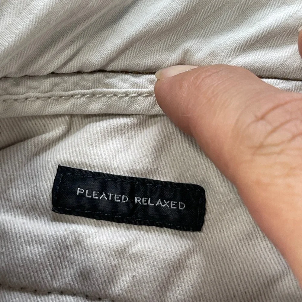 J.Crew Pleated Relaxed Chino Pants Mens 32x32 Dark Khaki Brown Flap Pockets